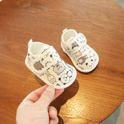 夏季婴儿鞋0-6-12月婴幼儿，学步前鞋春秋款一岁男宝宝布凉鞋子软底