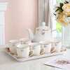欧式茶具套装泡茶壶茶杯家用陶瓷，水具套装客厅大容量冷热水壶水杯