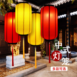 新中式仿古中国风古典羊皮灯笼户外防水广告布艺冬瓜灯笼吊灯挂饰