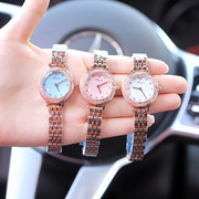 时尚女士手表时装表，指针式两针石英，防水钢带镶钻腕表女式百搭
