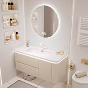 浴室柜一体盆陶瓷实木可丽耐智能镜80cm卫生间洗脸洗手台盆柜组合