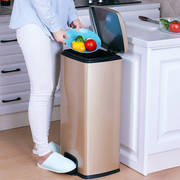 垃圾桶家用大号创意简约欧式厨房客厅有盖脚踏式大垃圾桶长方形