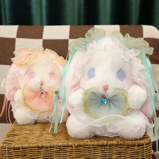 洛丽塔烟雨兔子小白兔子毛绒玩具公仔女孩布偶娃娃情人节礼物女友