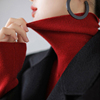 大码红色高领加厚羊绒长袖毛衣女秋冬针织衫堆堆领上衣内搭打底衫