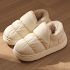 羽绒棉拖鞋女士冬季包跟2023加绒厚保暖室内家居防水月子棉鞋