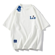 Leesa'scat潮牌男士短袖t恤欧美街头夏季纯棉卡通简约情侣装上衣