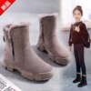 2023冬季女童雪地靴，儿童棉鞋加绒加厚女童靴子，中大童防水防滑
