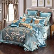 家纺欧式贡缎提花四件套，床上用品床上六八十多件套美式床品