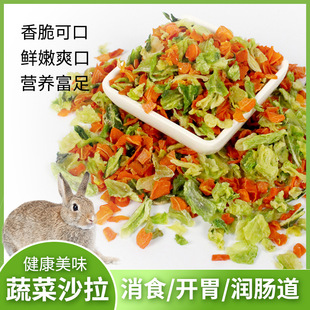 蔬菜沙拉干500g兔子龙猫天竺鼠仓鼠宠物通用零食脱水胡萝卜高丽菜