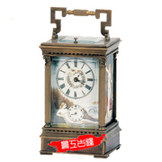 钟表座钟台钟欧式机械古典法国双盘皮套钟