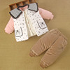 一1岁半女宝宝秋冬装洋气，加厚棉衣袄，三件套童婴儿服外套装季2