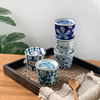日式陶瓷茶杯蒸蛋碗带盖子，小茶碗茶杯，商用喝茶小杯子料理店茶杯