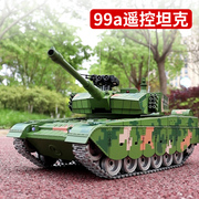 中国99a遥控坦克玩具开炮合金履带式金属电动可发射男孩玩具车