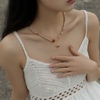 十里间有质感的串珠法式浪漫淡水珍珠天然石爱心项链锁骨链