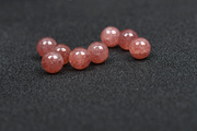 天然老料草莓晶散珠子粉水晶散珠DIY水晶饰品配件手工材料整包