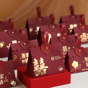 婚礼糖盒创意结婚喜糖盒简单大气2023年包装盒纸盒糖袋小礼盒