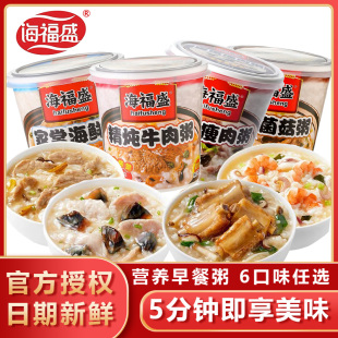 海福盛速食粥家用懒人方便食品皮蛋瘦肉粥冻干速食粥营养早餐即食