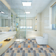 卫生间防水地贴 地板砖贴纸自粘厕所防滑地砖耐磨瓷砖贴浴室地面
