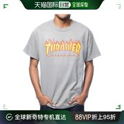 香港直邮thrasher 火焰，潮牌 311161t恤 flamelogot-shirtdark