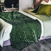 福笙墨绿色复古锦绒盖毯床尾毯空调，毯沙发毯丝绒夏季沙发巾薄被子