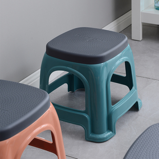 加厚小凳子塑料椅子换鞋凳，家用小板凳，简约矮凳沙发穿鞋凳成人方凳