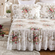 全棉蕾丝床裙单件纯棉，床上床罩1.2m床垫，保护套1.51.8米防滑