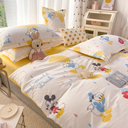 迪士尼正版卡通四件套全棉被套床单学生儿童三1.5m1.8米床上纯棉