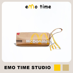 emo原创麦麦M记便携笔袋可爱创意文具学生笔盒学习收纳包小众文创
