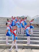 少先队舞蹈服中小学生合唱服装，我是红领巾，国庆合唱裙童蓝色演出服