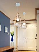 北欧小鸟灯创意过道吊灯，走廊玄关入户楼梯小阳，台网红日式灯具