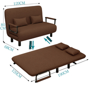 午休多功能沙发床折叠小户型公寓2023双人办公室可拆洗两用床