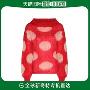 香港直邮Marni 女士红色马海毛混纺圆点套头衫