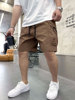工装风短裤男士韩版流行纯色宽松裤子青年夏季帅气五分裤