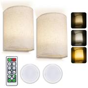 3000K-6000K方形悬浮遥控床头布艺壁灯Fabric Wall Light