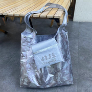 大容量防水可折叠超市购物袋收纳袋，便携买菜环保袋子可单肩手提袋