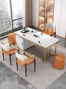 轻奢岩板功夫茶桌椅组合简约现代家用客厅阳台办公室套装茶几茶台