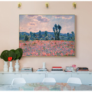 吉维的尼春天莫奈油画，居家客厅现代装饰墙挂画电表箱遮挡画大师