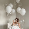 白色乳胶气球成人生日派对，惊喜布置一周年纪念日礼物，求婚告白气球