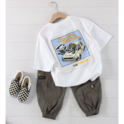 韩国设计师品牌系列 110-170 儿童中大童男童休闲宽松短袖T恤上衣
