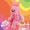 Hangfook原创友好手势中指兔子玩偶玩具可爱龙年毛绒新年情人礼物
