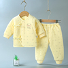 婴儿衣服冬季夹棉套装宝宝加厚保暖分体棉衣