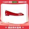 香港直邮salvatoreferragamo菲拉格慕，女士低跟鞋红色漆皮金属头
