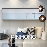 pinhong 卧室装饰画山水意境风景长幅画餐厅客厅油画布高级感壁画