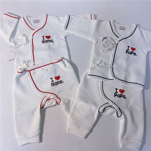 婴儿和尚服纯棉夹棉秋冬春款偏衫出生婴儿套装保暖衣