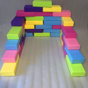 幼儿园泡沫彩色拼搭软积木气堡儿童玩具EVA海绵舞蹈瑜伽软砖块