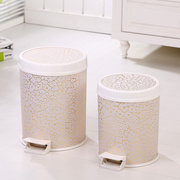 欧式创意带盖垃圾桶脚踏式家用厨房客厅卫生间塑料大号厕所垃圾筒