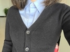 小熊女款藏青色灰色羊绒衫，开衫外套毛衣155-160-165