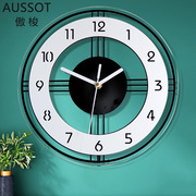 时尚数字客厅装饰亚克力，挂钟创意北欧时钟个性轻奢静音墙壁钟表