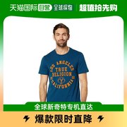 香港直邮潮奢truereligion男士，la铆钉短袖t恤