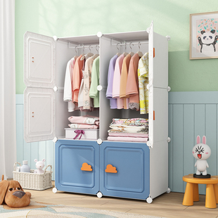 儿童衣柜简易收纳柜宝宝婴儿，衣服小衣橱，家用卧室组装箱储物柜子